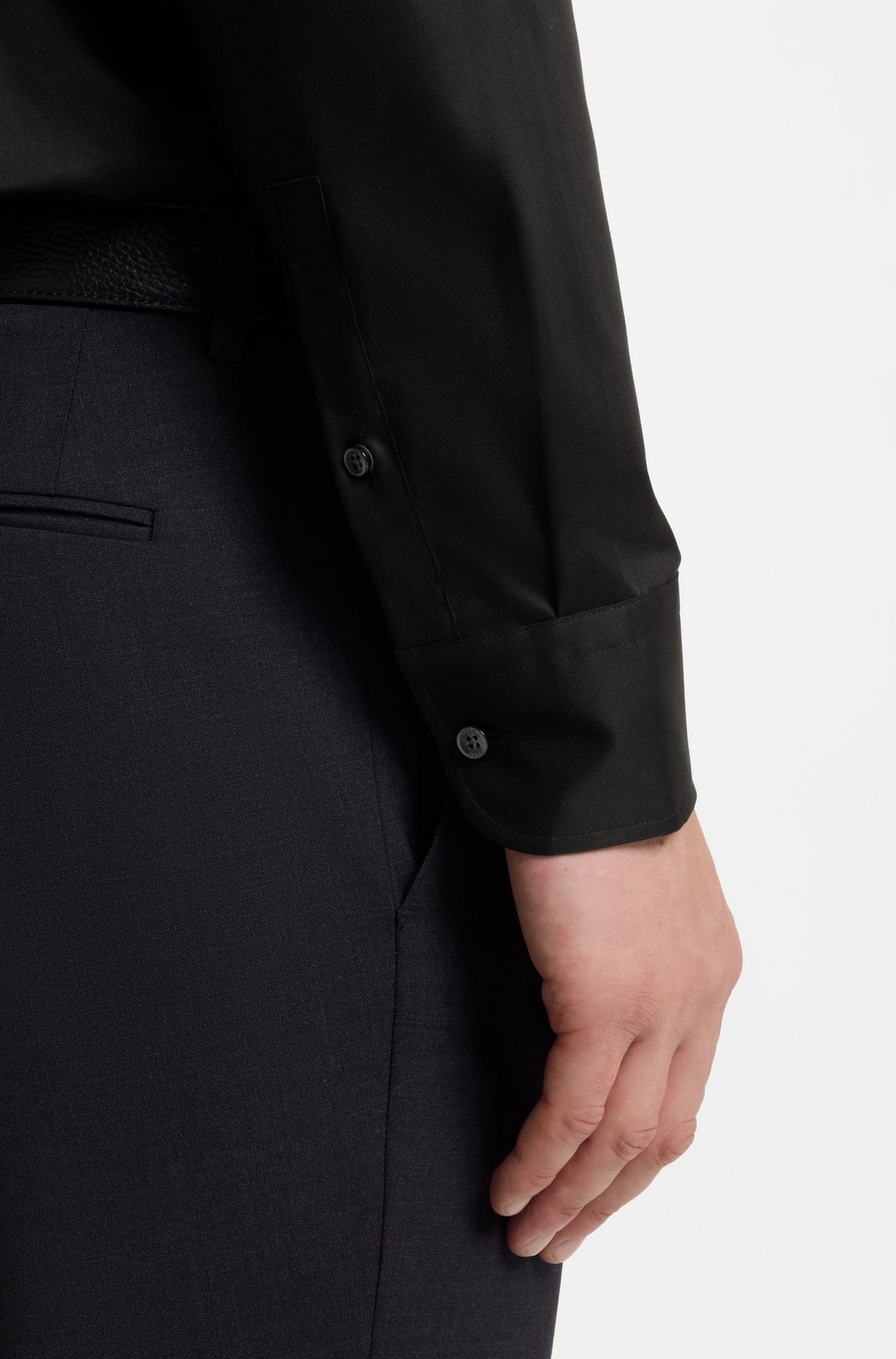 Black 100% Egyptian Cotton - Smart fit Shirt