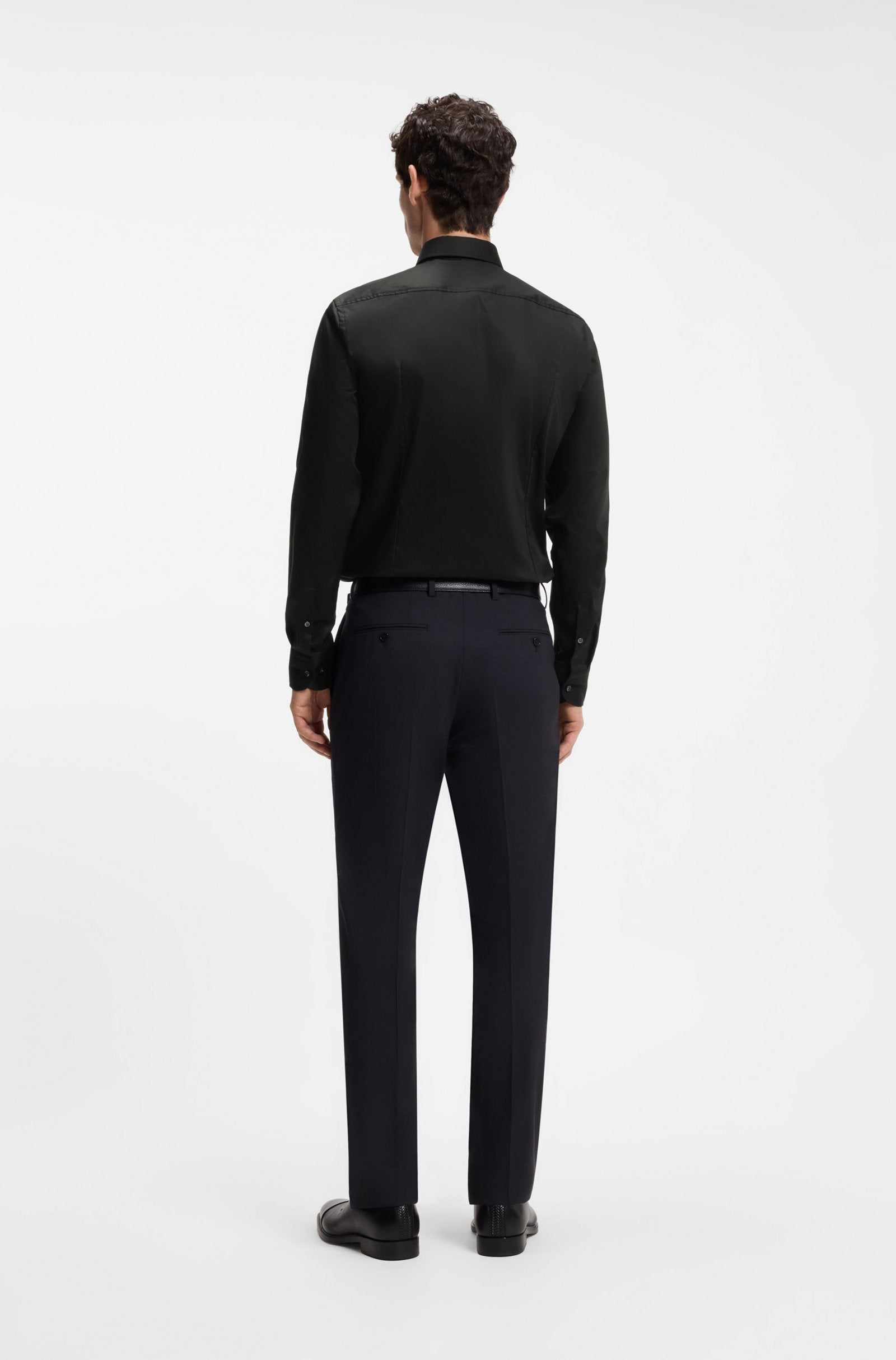 Black 100% Egyptian Cotton - Smart fit Shirt