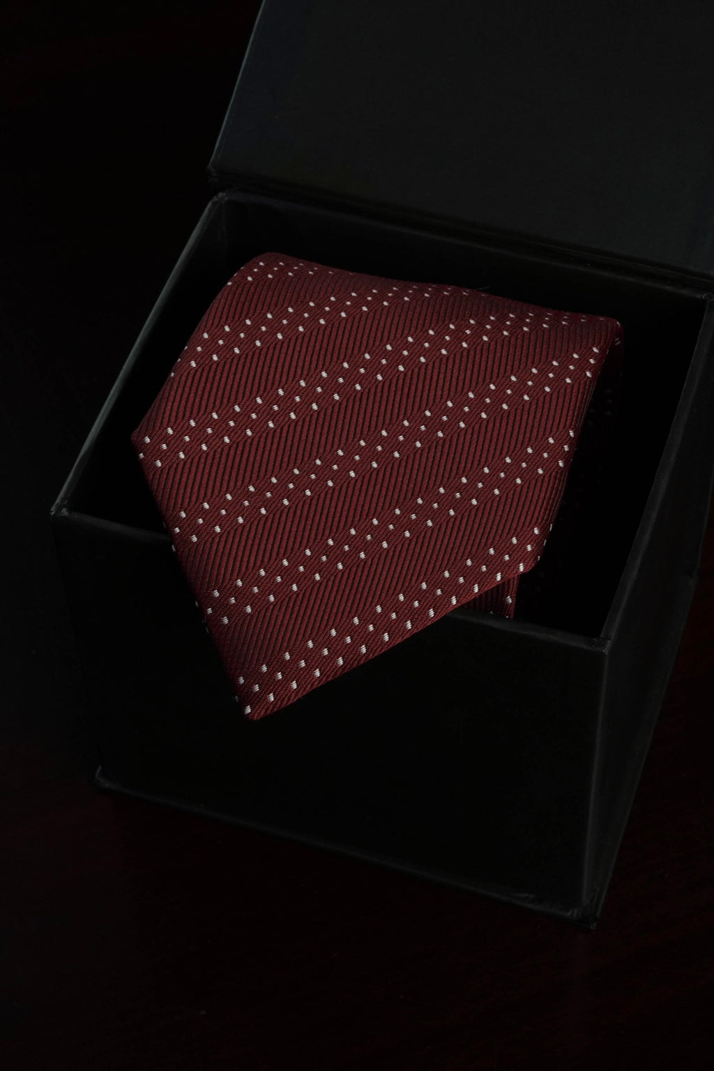 Burgundy Whisper Silk Jacquard Tie