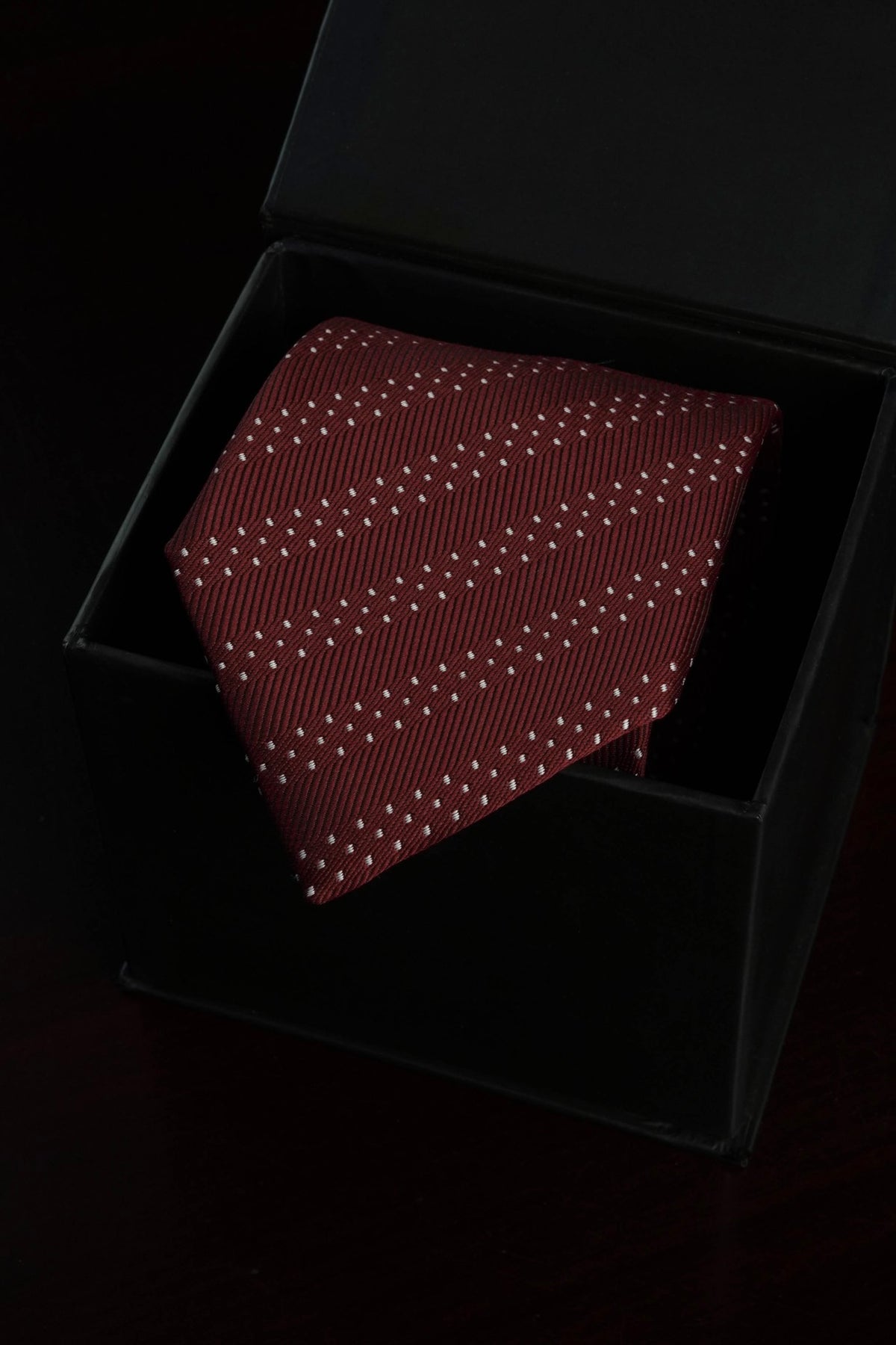 Burgundy Whisper Silk Jacquard Tie