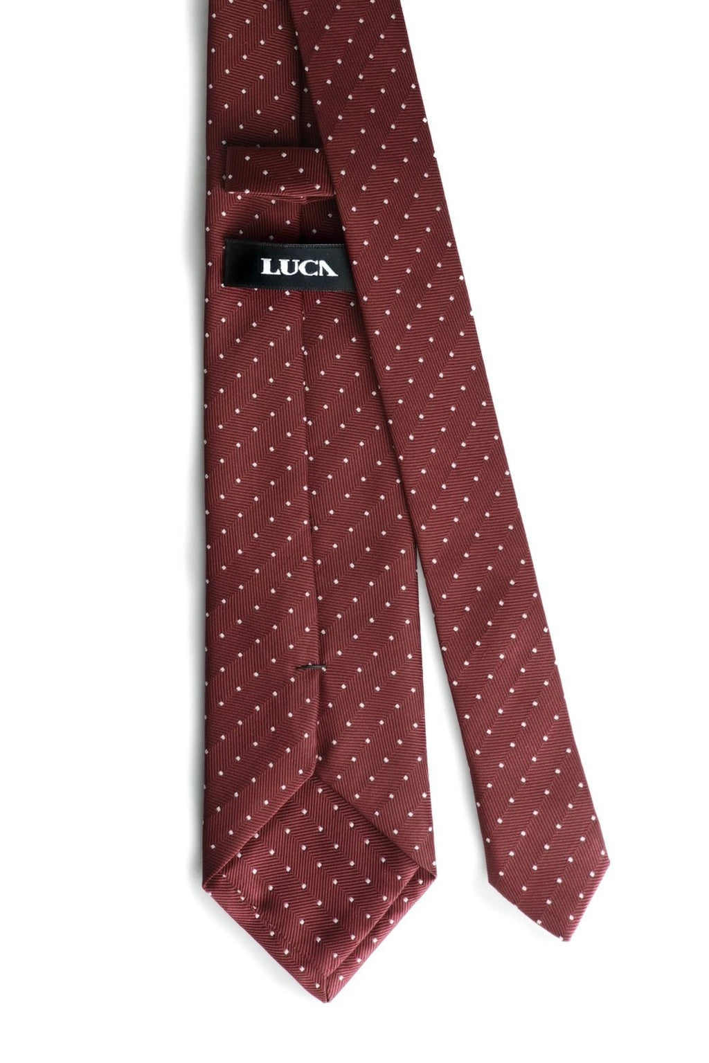 Burgundy Snow Silk Jacquard Tie