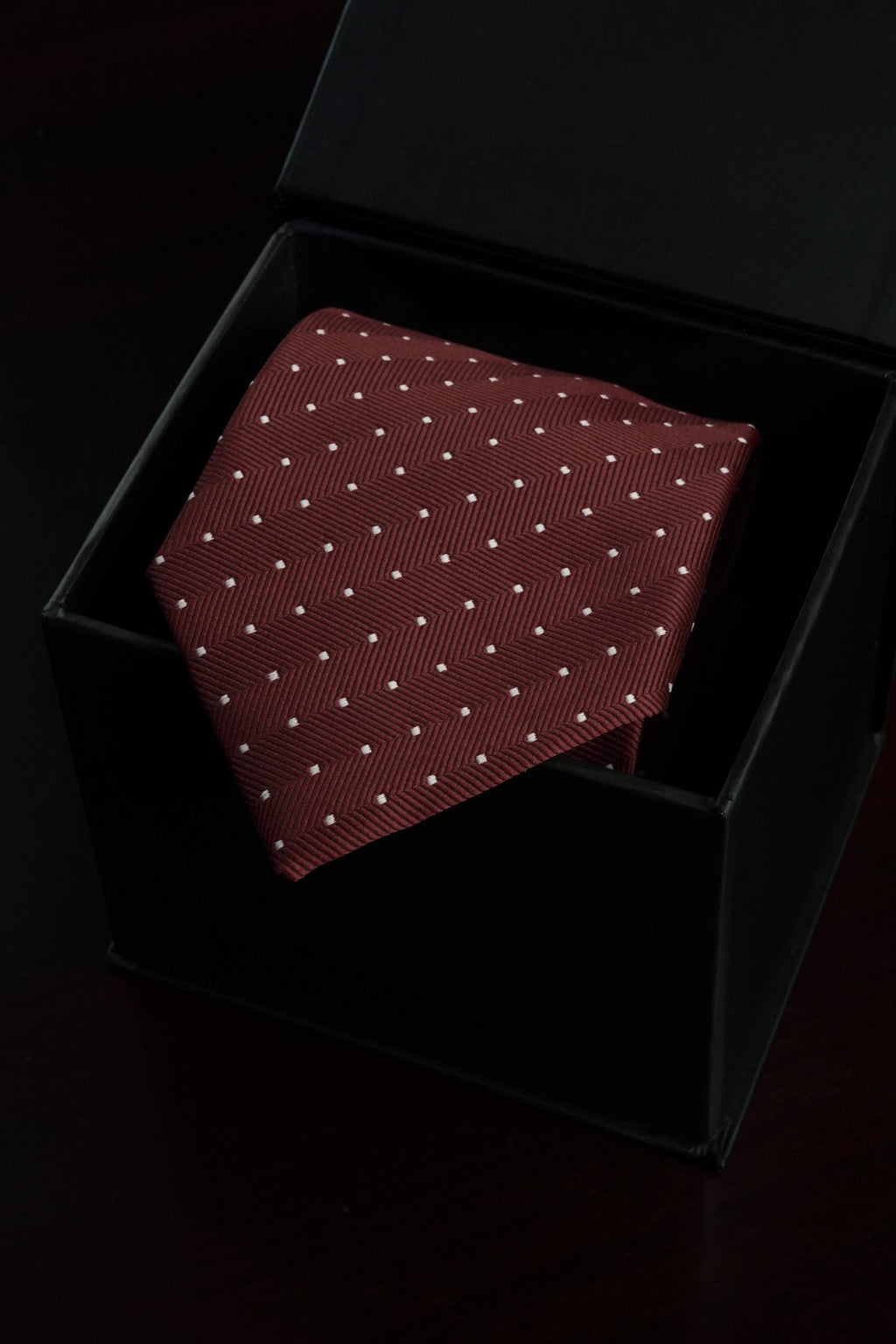Burgundy Snow Silk Jacquard Tie