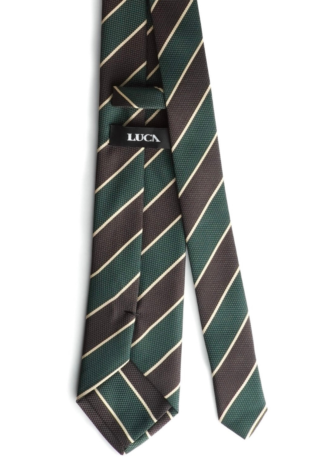 Cocoa Olive Silk Jacquard Tie