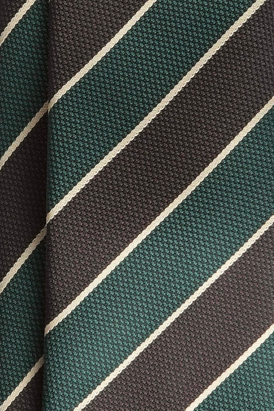 Cocoa Olive Silk Jacquard Tie