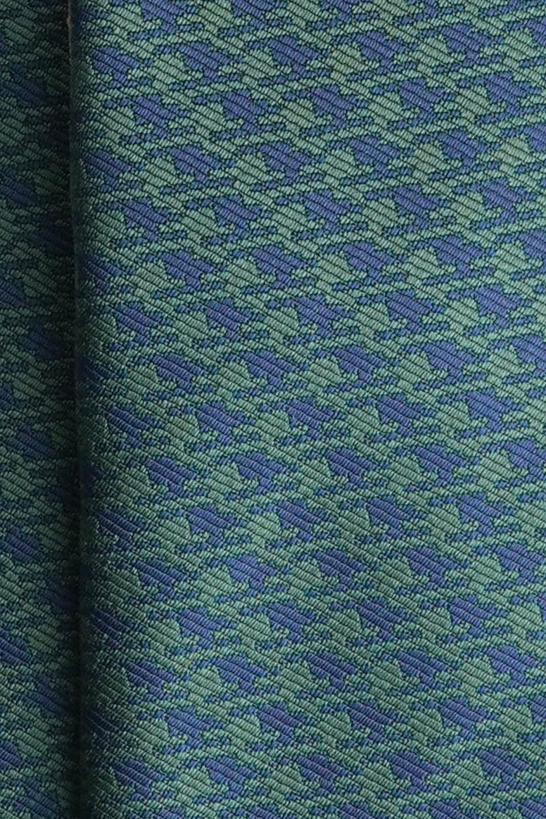 Olive Check Silk Jacquard Tie