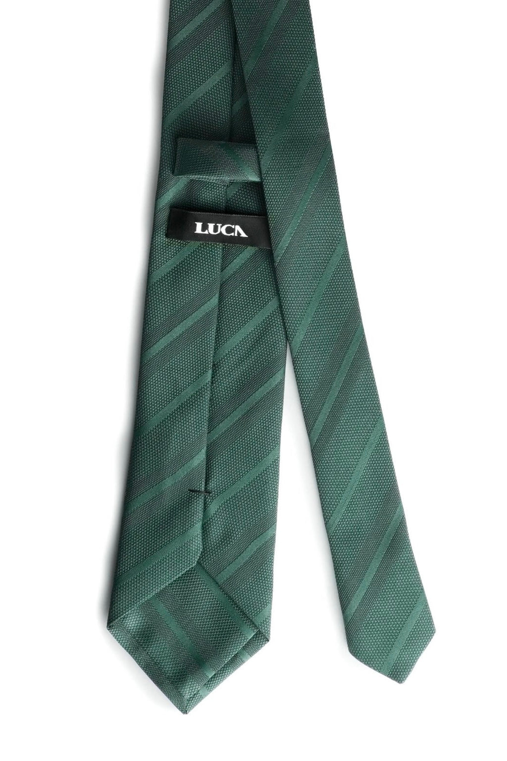 Dark Olive Lines Silk Jacquard Tie