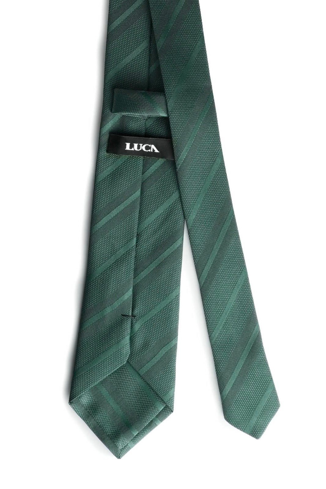 Dark Olive Lines Silk Jacquard Tie
