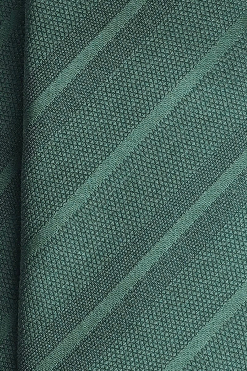 Dark Olive Lines Silk Jacquard Tie