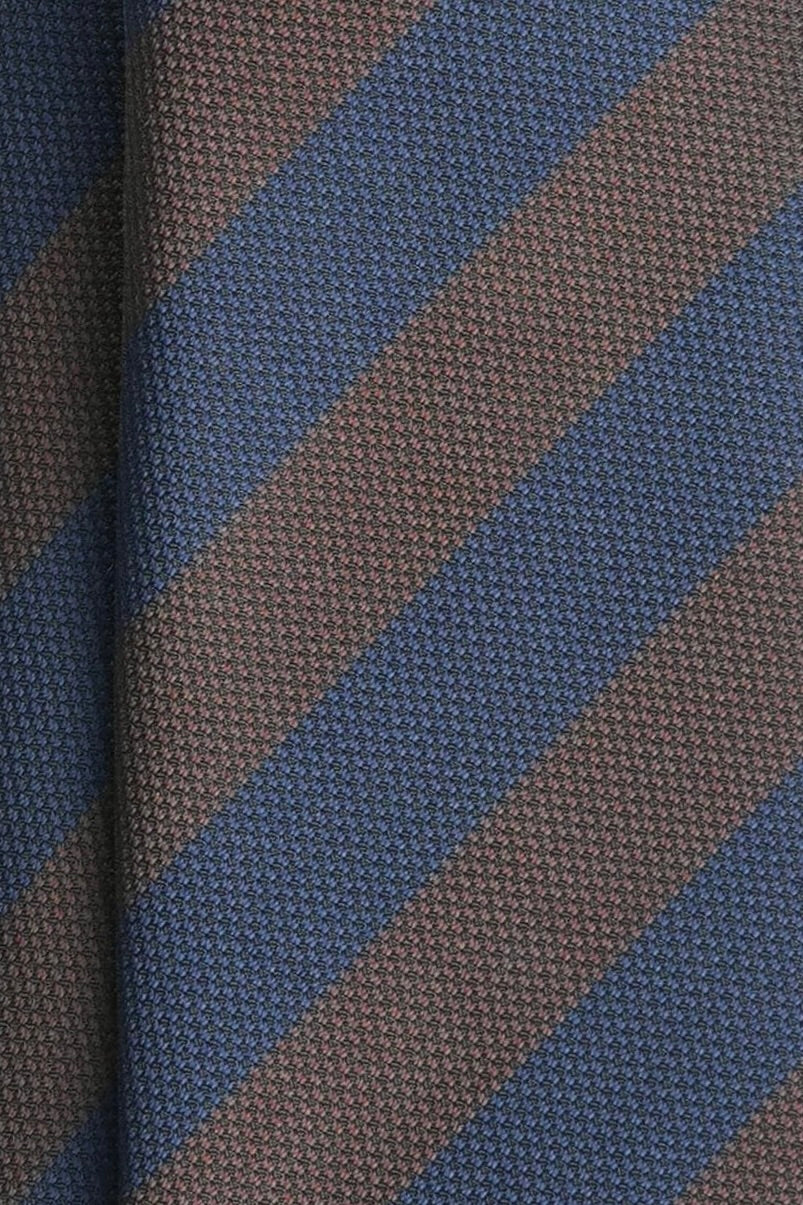 Navy Cocoa Silk Jacquard Tie