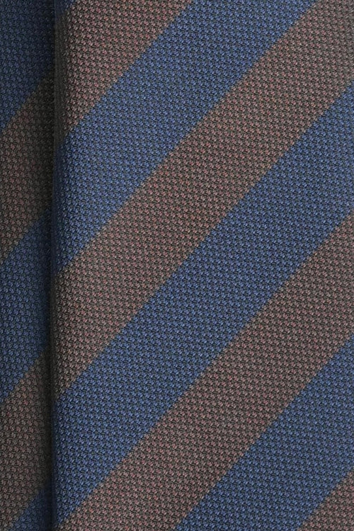 Navy Cocoa Silk Jacquard Tie
