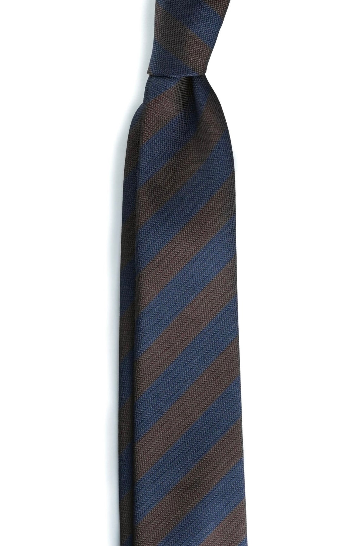 Navy Cocoa Silk Jacquard Tie