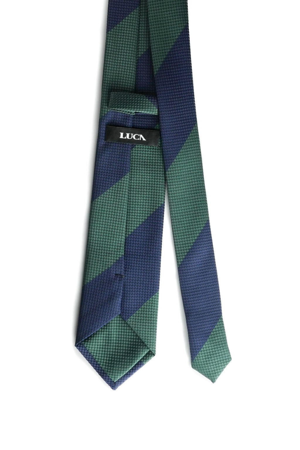 Olive & Navy Silk Jacquard Tie
