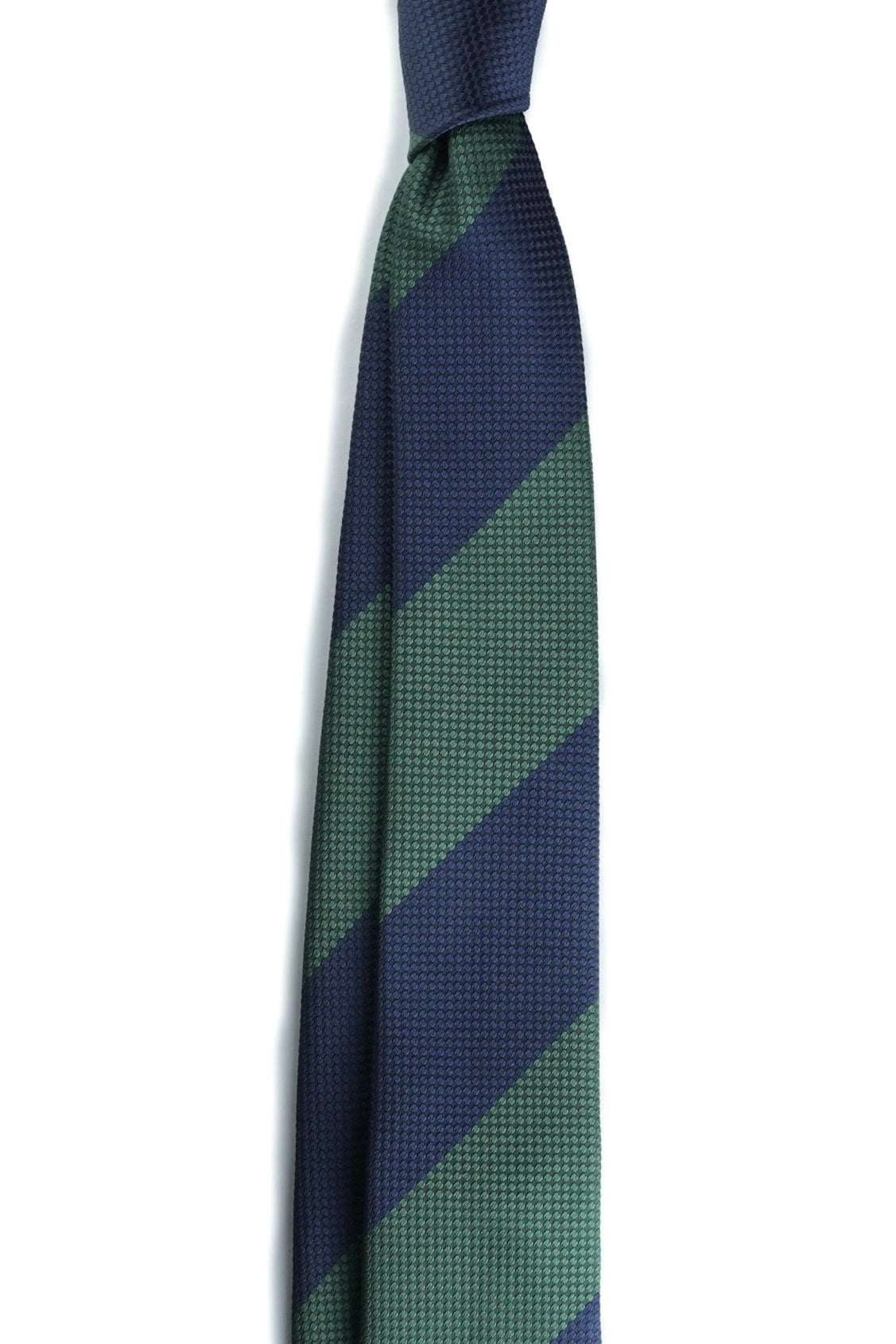 Olive & Navy Silk Jacquard Tie