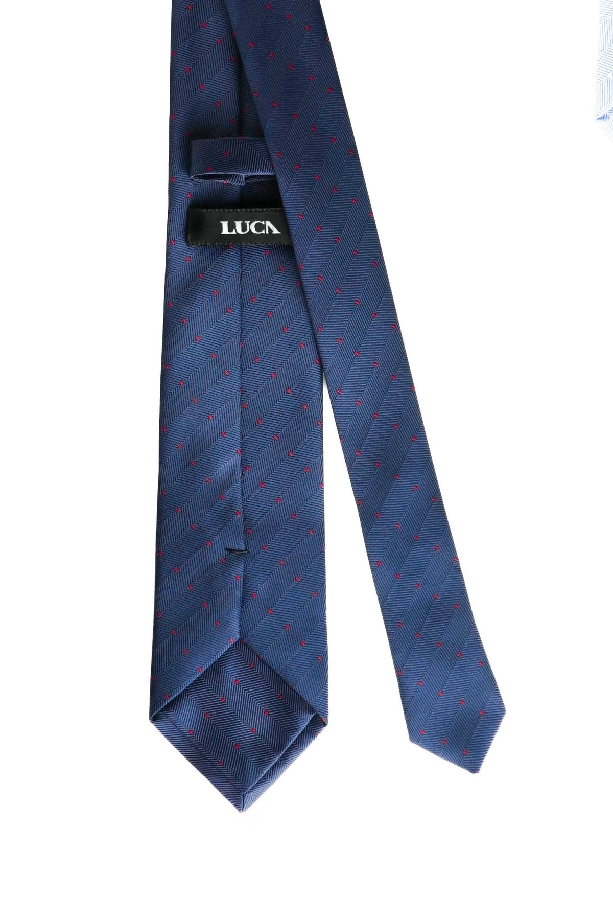 Midnight Wine Dots Silk Jacquard Tie