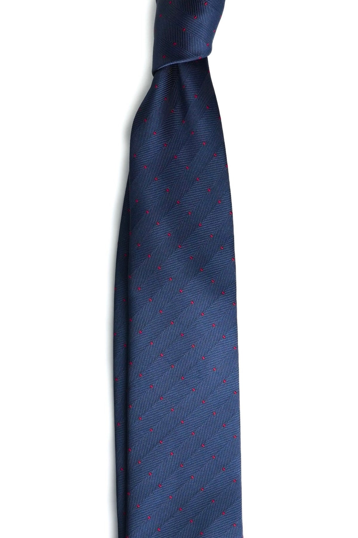 Midnight Wine Dots Silk Jacquard Tie