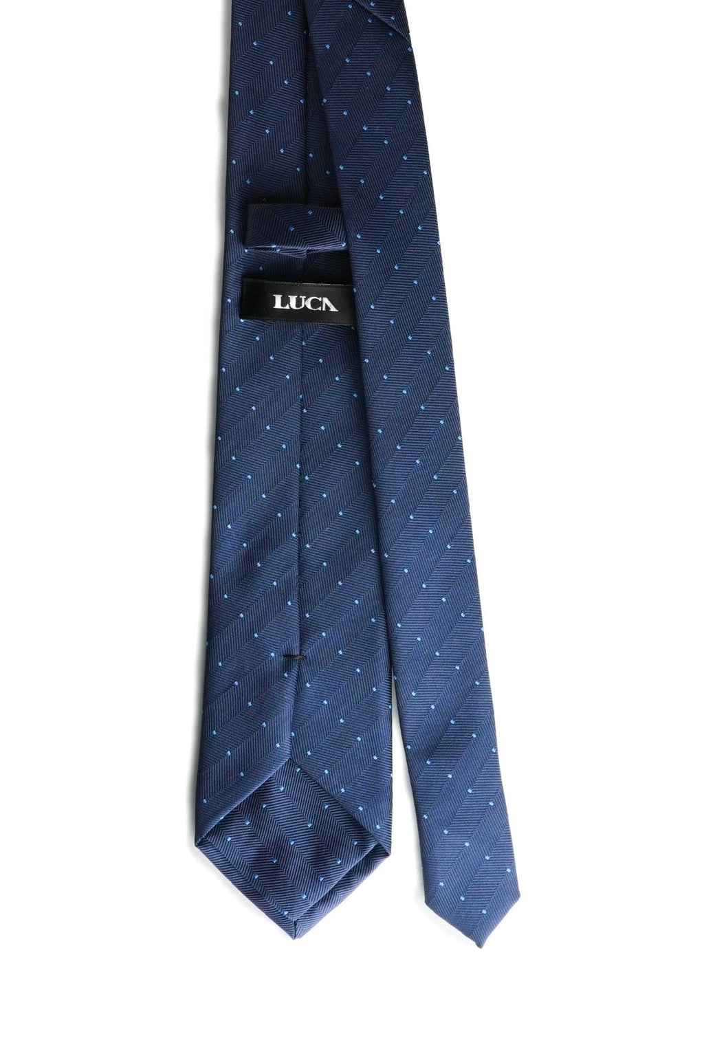 Midnight Sky Dots Silk Jacquard Tie