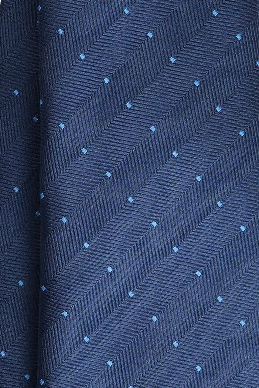 Midnight Sky Dots Silk Jacquard Tie