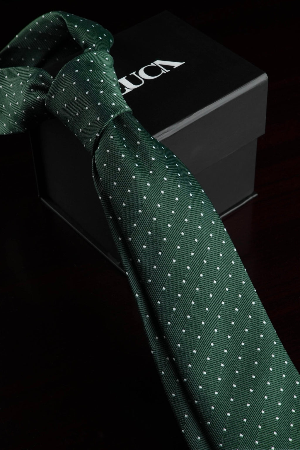 Olive Snow Silk Jacquard Tie