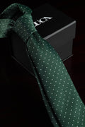 Olive Snow Silk Jacquard Tie