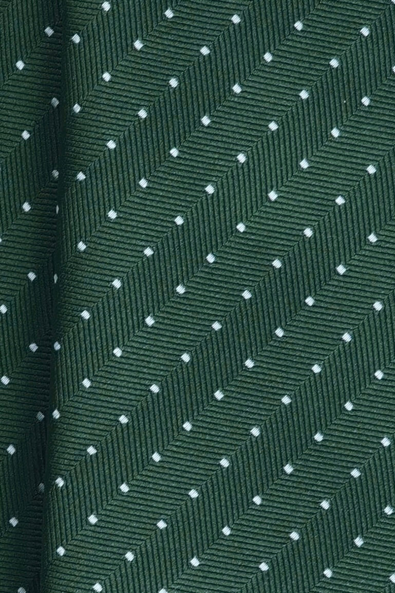 Olive Snow Silk Jacquard Tie