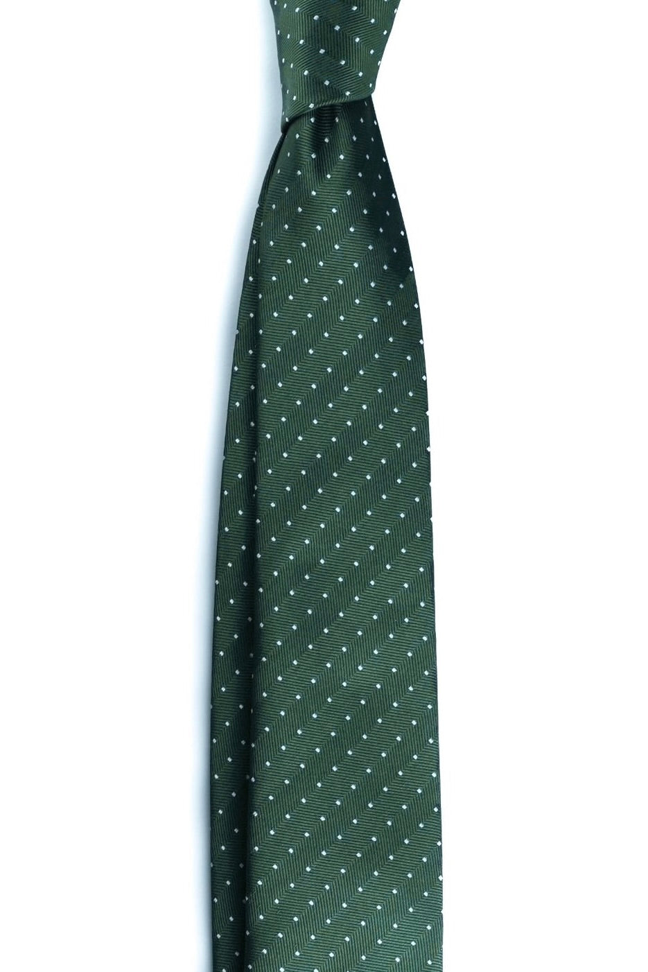 Olive Snow Silk Jacquard Tie