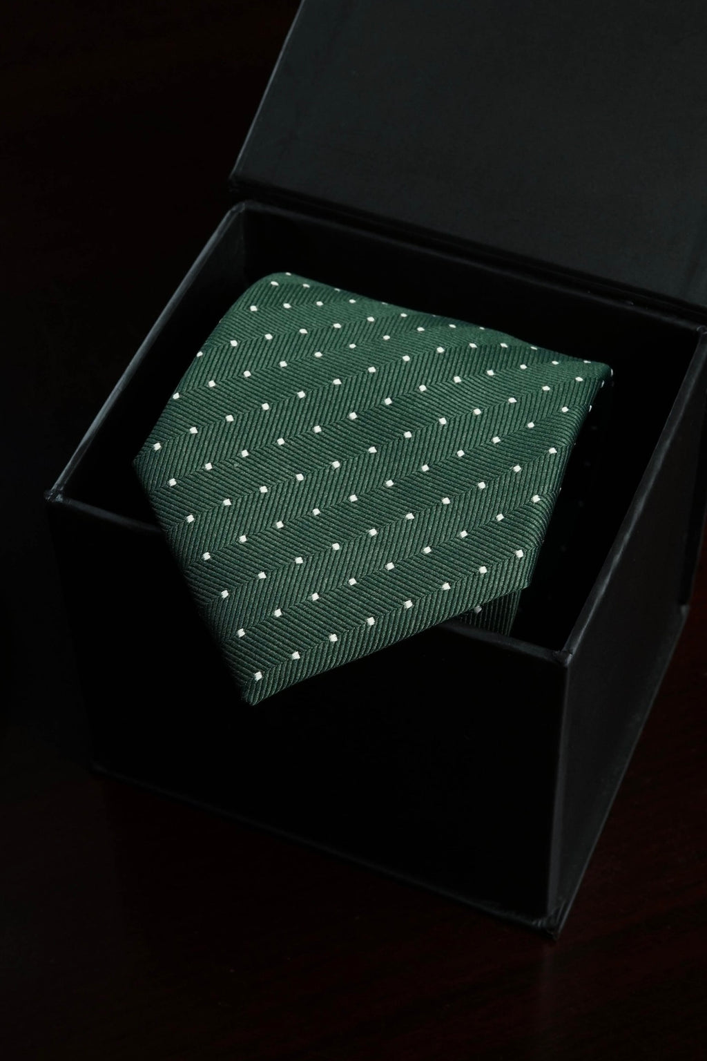 Olive Snow Silk Jacquard Tie