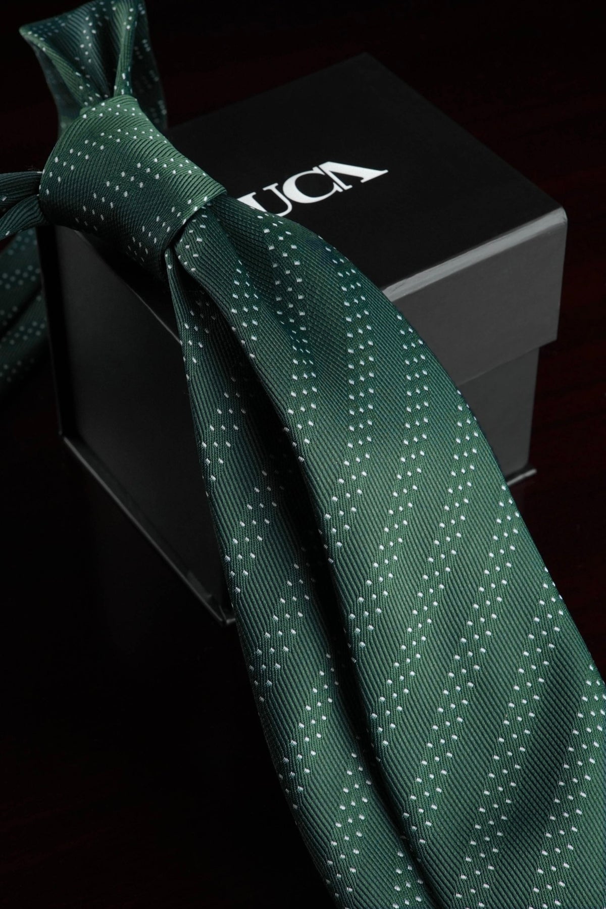 Olive Whisper Silk Jacquard Tie