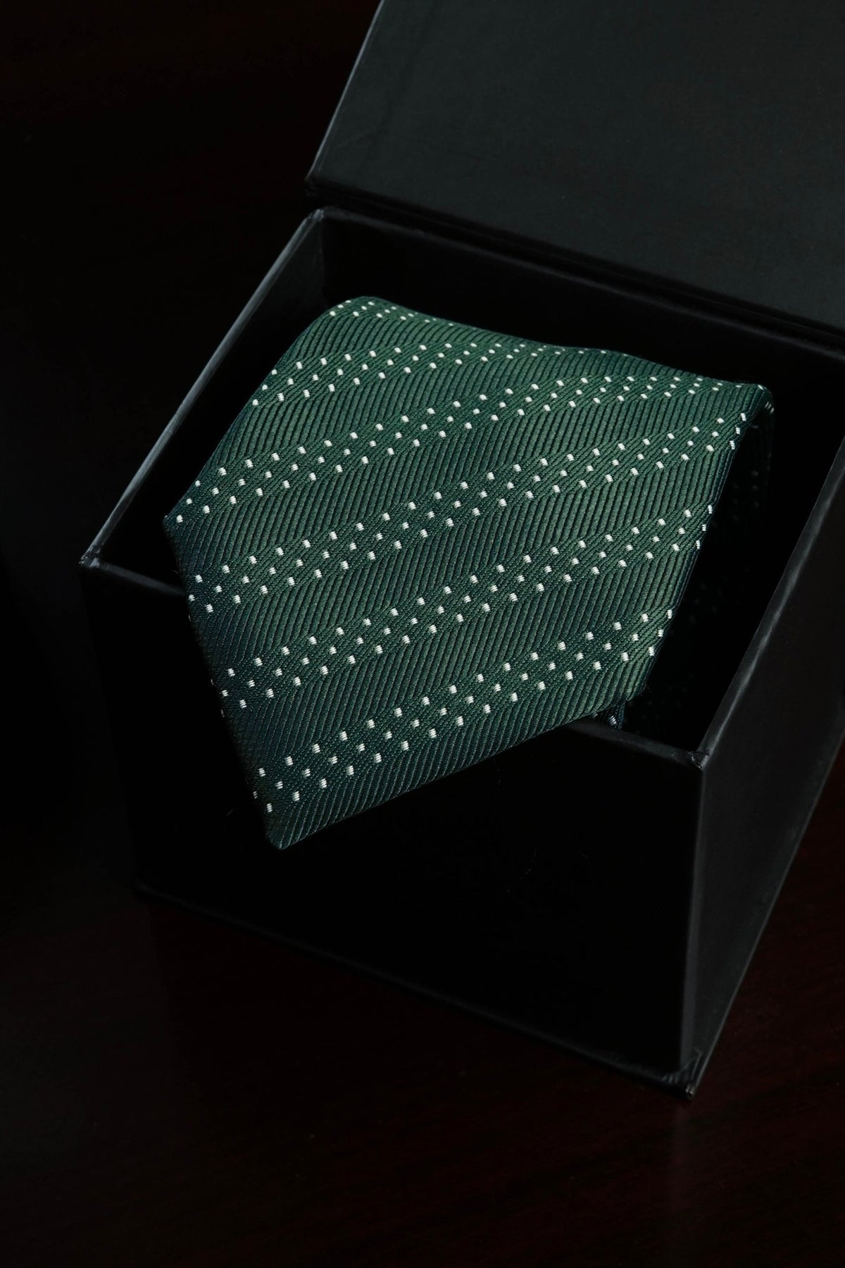 Olive Whisper Silk Jacquard Tie