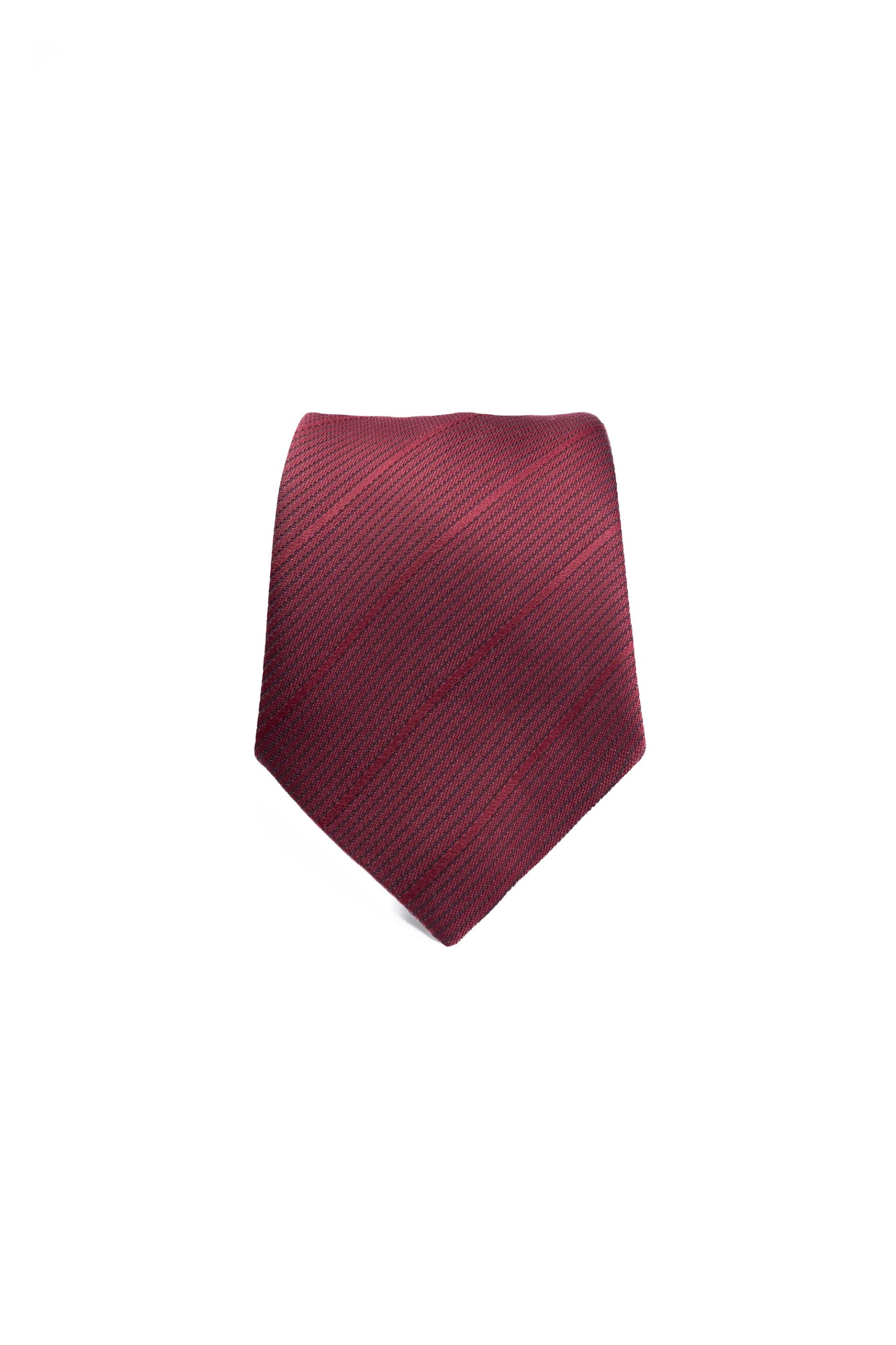 Burgundy Lines Jacquard Tie
